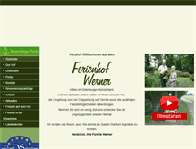 Tablet Screenshot of ferienhof-werner.de